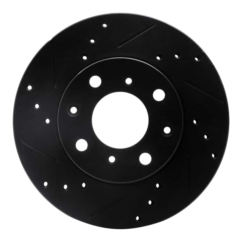 R1 Concepts — R1 90-00 Honda Civic Wagon Front Left Drilled & Slotted Black Brake Rotor
R1 Brake Rotor Drill - view 1