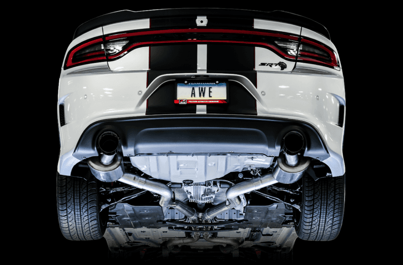 AWE Tuning — AWE Tuning 2015+ Dodge Charger 6.4L/6.2L Non-Resonated Touring Edition Exhaust - Diamond Blk Tips
Touring Exhaust - view 3
