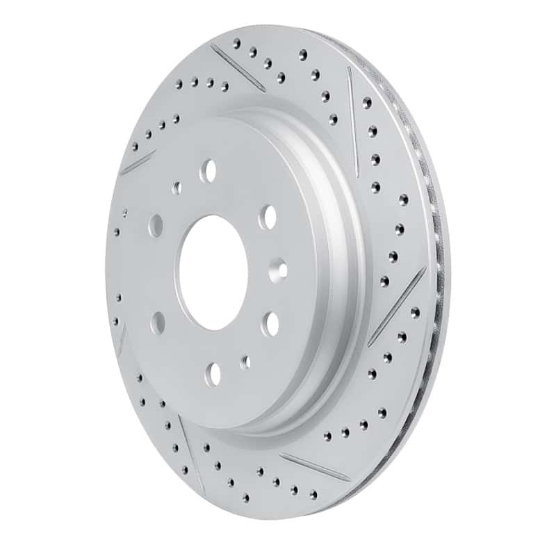 R1 Concepts — R1 19-26 Cadillac Escalade Rear Right Drilled & Slotted Geo-Carbon Rotor - view 2