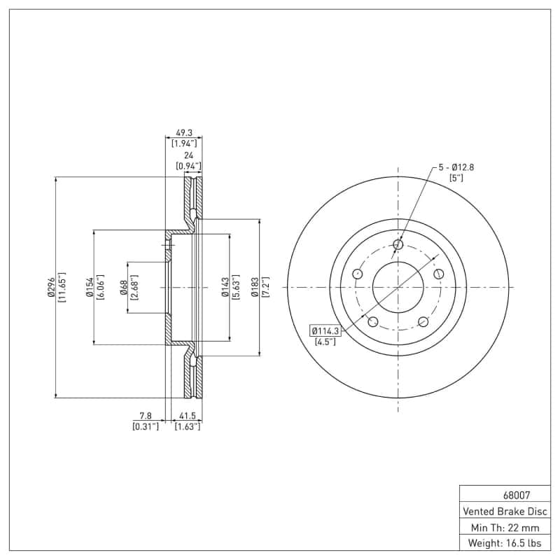 DFC — DFC 03-05 Infiniti G35 Front GeoSPEC Coated Rotor
DFC Brake Rotor - view 6