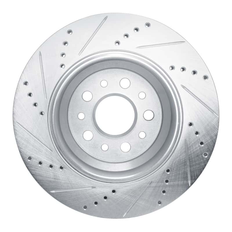 R1 Concepts — R1 14-16 Maserati Ghibli Rear Right Drilled & Slotted Silver Brake Rotor
R1 Brake Rotor Drill - view 5