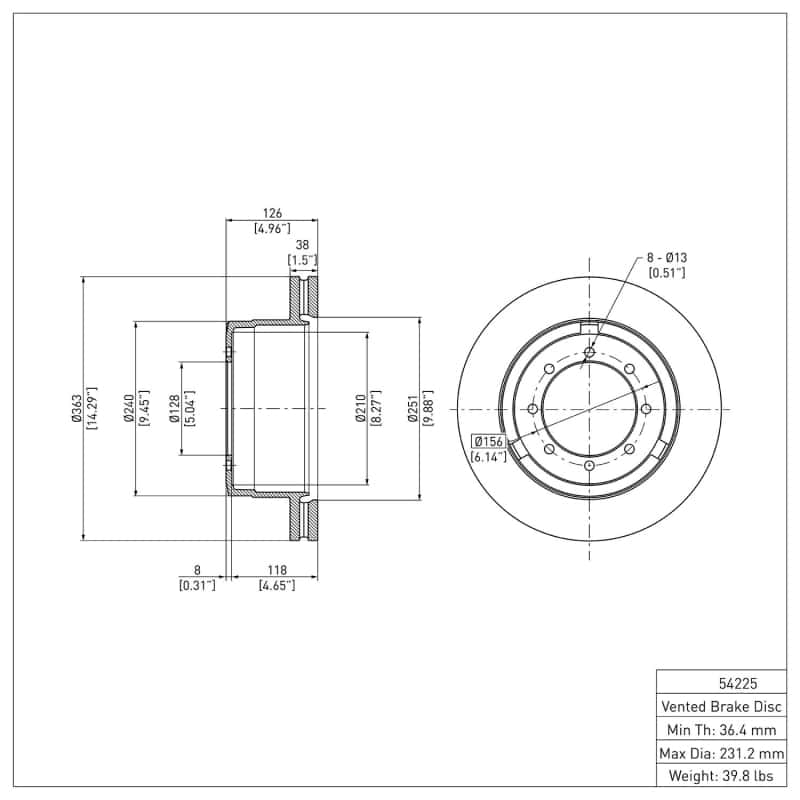 DFC — DFC 11-22 Ford F-350 Super Duty 4WD Rear GeoSPEC Coated Rotor
DFC Brake Rotor - view 6