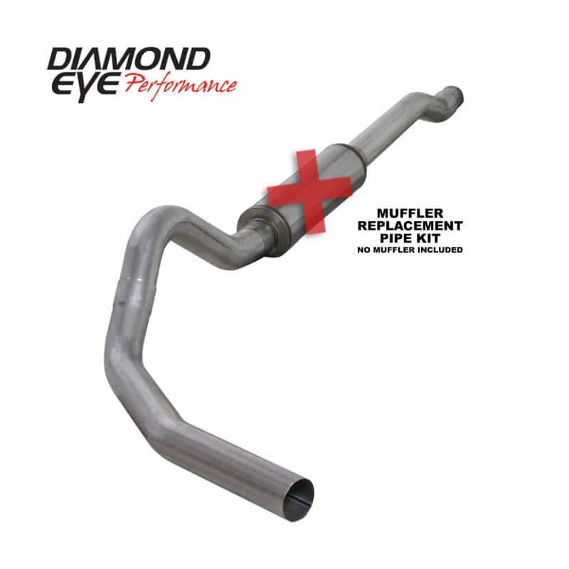 Diamond Eye Performance — Diamond Eye KIT 4in Catback MFLR RPLCMENT PIPE SGL AL: 03-07 FORD 6.0L F250/F350 (Extended Cab Only)
KIT; 4in.; CB MRP SG - view 4