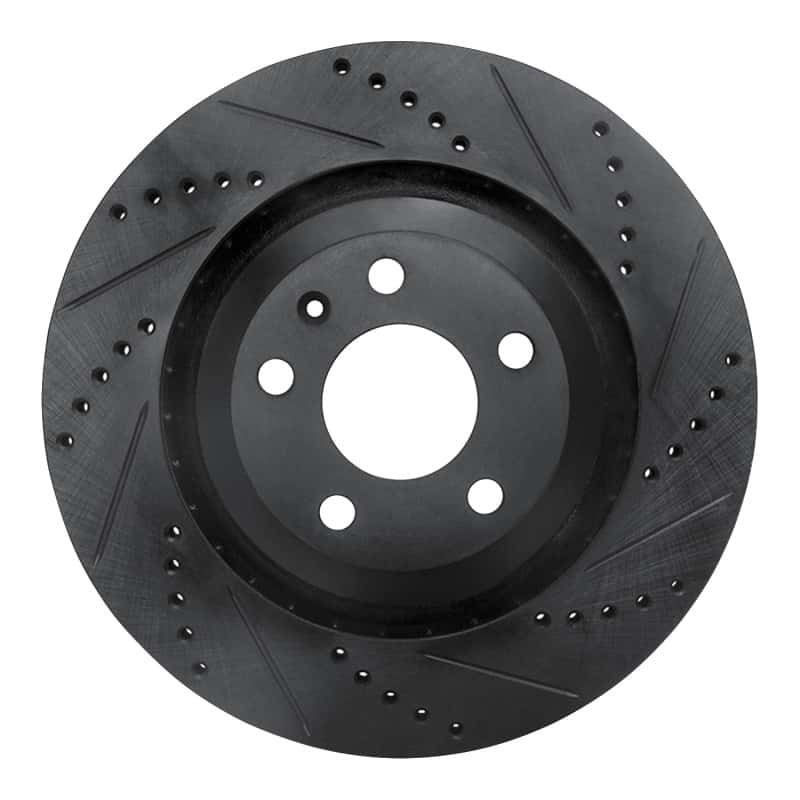 R1 Concepts — R1 05-11 Audi A6 Quattro Rear Right Drilled & Slotted Black Brake Rotor
R1 Brake Rotor Drill - view 1