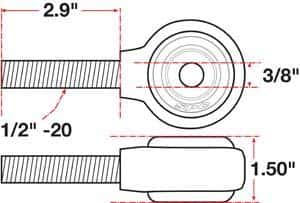 SPC Performance — SPC Performance xAxis Rod End Ball Joint
CROSSAXIS ROD END
XAXIS JOINT - view 2
