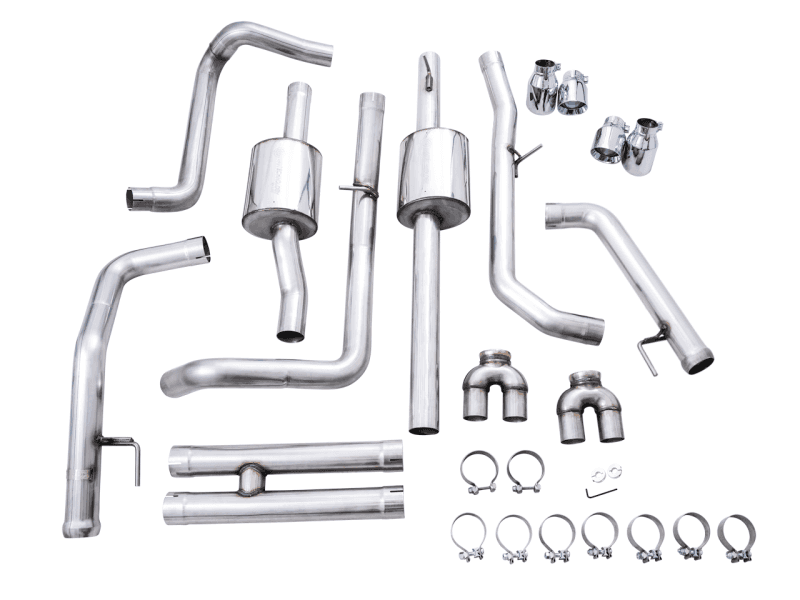 AWE Tuning — AWE Tuning 22-23 GMC Sierra 1500 AT4X 6.2L 0FG Catback Split Dual (Flat Bumper) - Chrome Silver Tips
0FG Catback - view 12