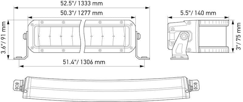 Hella — Hella Universal Black Magic 50in Tough Double Row Curved Light Bar - Spot & Flood Light
LEDLightBar - view 9