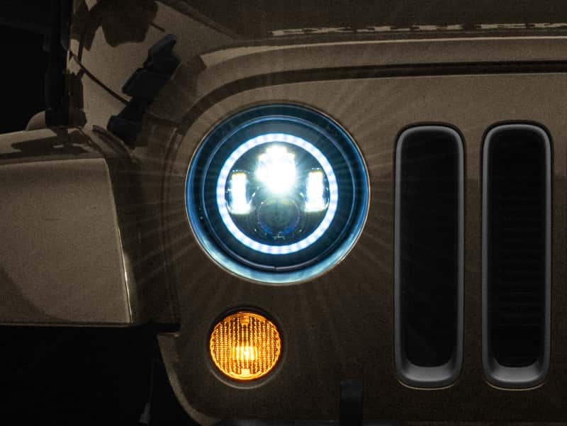 Raxiom — Raxiom 97-18 Jeep Wrangler TJ/JK Axial 7-Inch LED Headlights w/RGB Halo- Blk Hsng (Clear Lens)
Headlights - view 1