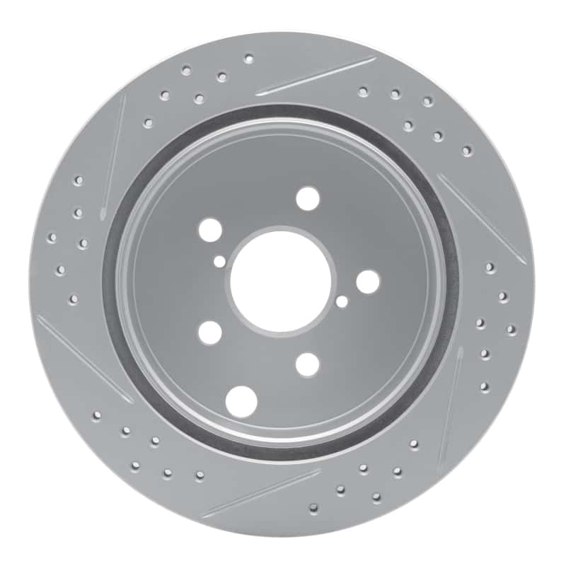 R1 Concepts — R1 14-18 Subaru Forester Rear Right Drilled & Slotted Geo-Carbon Rotor - view 5