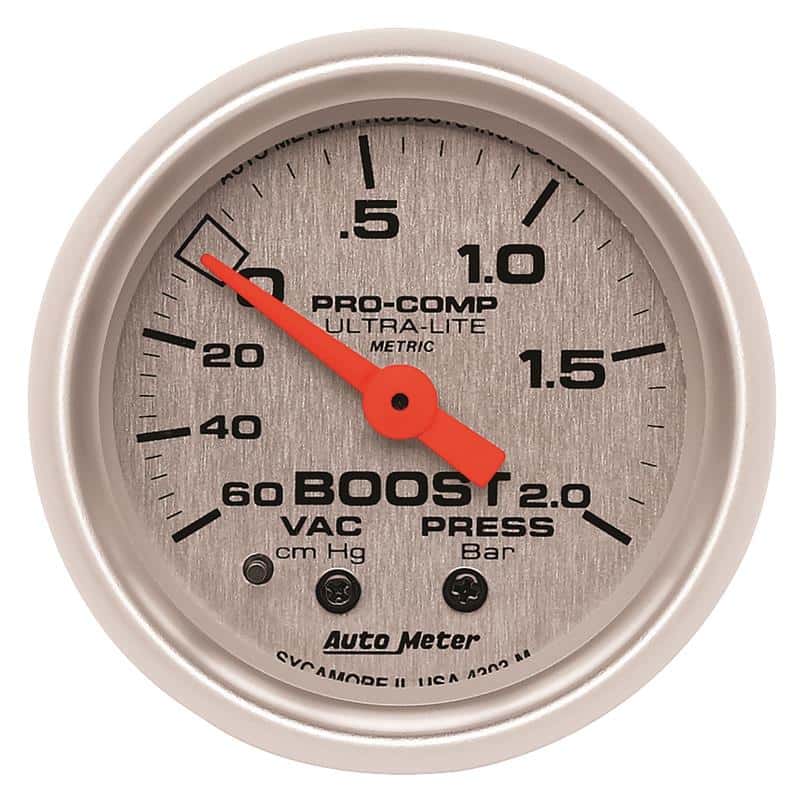 AutoMeter — Autometer Ultra-Lite 52mm 60cm/HG-2.0Bar Mechanical Vacuum/Boost Gauge
2" BOOST-VAC, 60 Cm - view 2