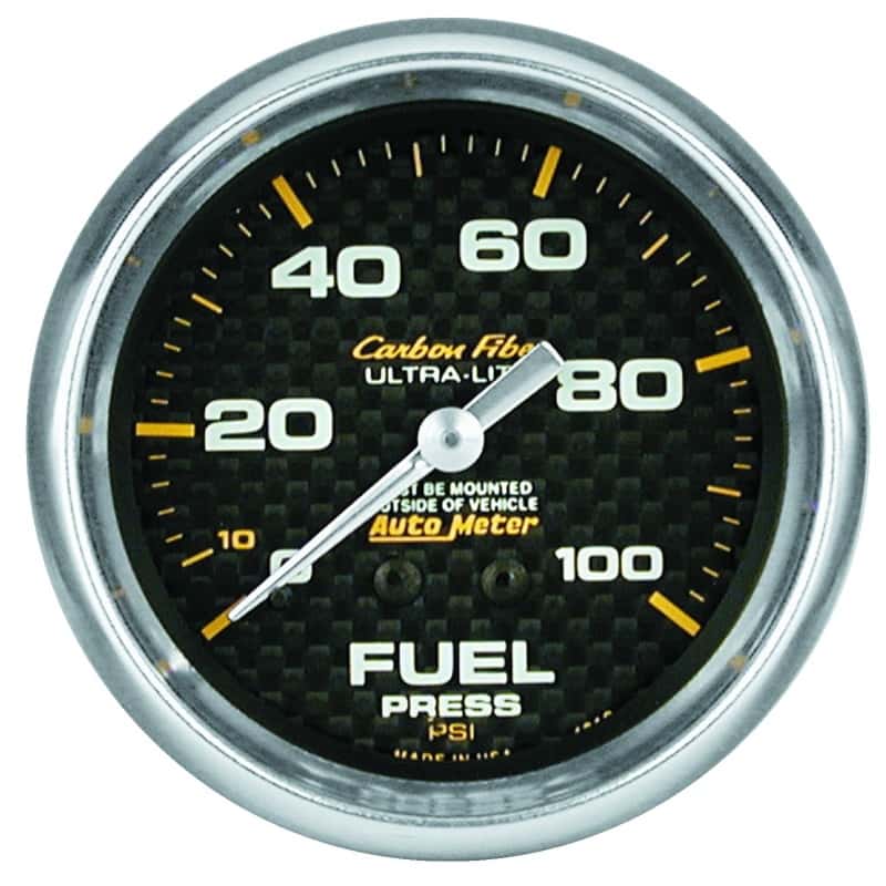 AutoMeter — Autometer Carbon Fiber 66.7mm 100 PSI Mechanical Oil Pressure Gauge
GA 2.6" FP M 100 CF - view 1