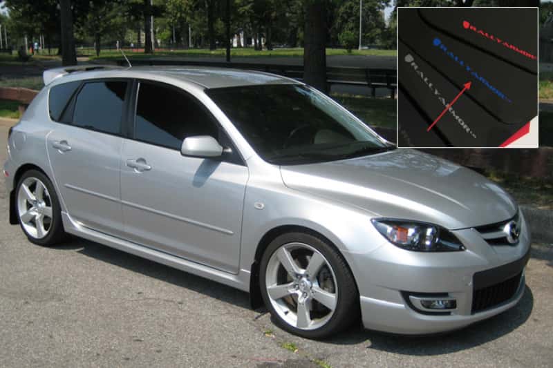 Rally Armor — Rally Armor 04-09 Mazda3/Speed3 Black UR Mud Flap w/ Blue Logo
Mud Flap - view 2