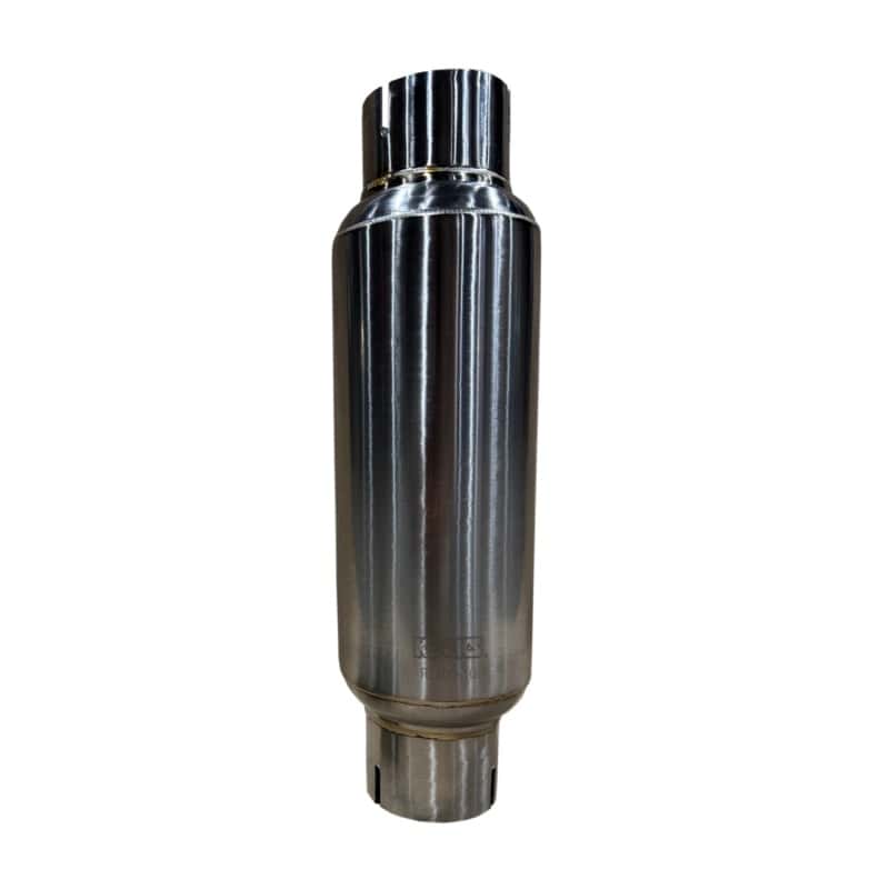 Kooks Headers — Kooks 3in Round Clamp In Muffler 10in Long Body Polished Stainless Steel
3in. Round Muffler
3" Round Muffler - view 5