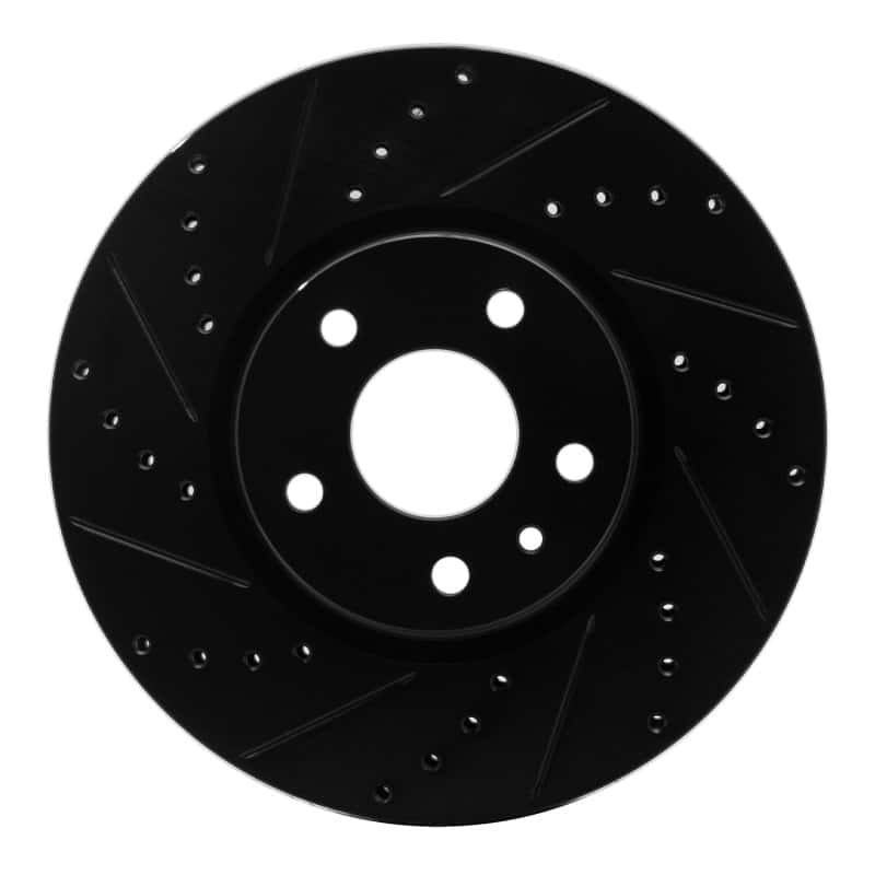 R1 Concepts — R1 13-20 Ford Special SERVICE POLICE Sedan Front Left Drilled & Slotted Black Brake Rotor
R1 Brake Rotor Drill - view 1