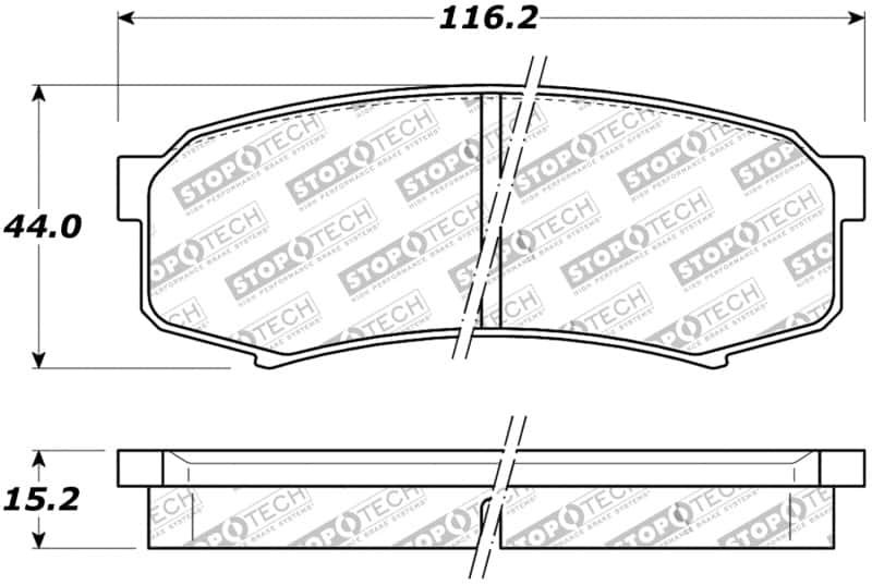 Stoptech — StopTech Street Brake Pads - Rear
Brake Pads W/Hrdwr - view 1