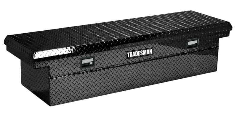 Tradesman — Tradesman Aluminum Economy Cross Bed Low-Profile Truck Tool Box (60in.) - Black - view 1
