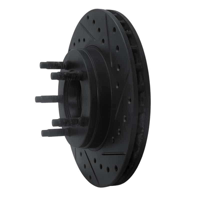R1 Concepts — R1 95-97 Ford Ranger (USA/Canada) Front Right Drilled & Slotted Black Brake Rotor
R1 Brake Rotor Drill - view 2