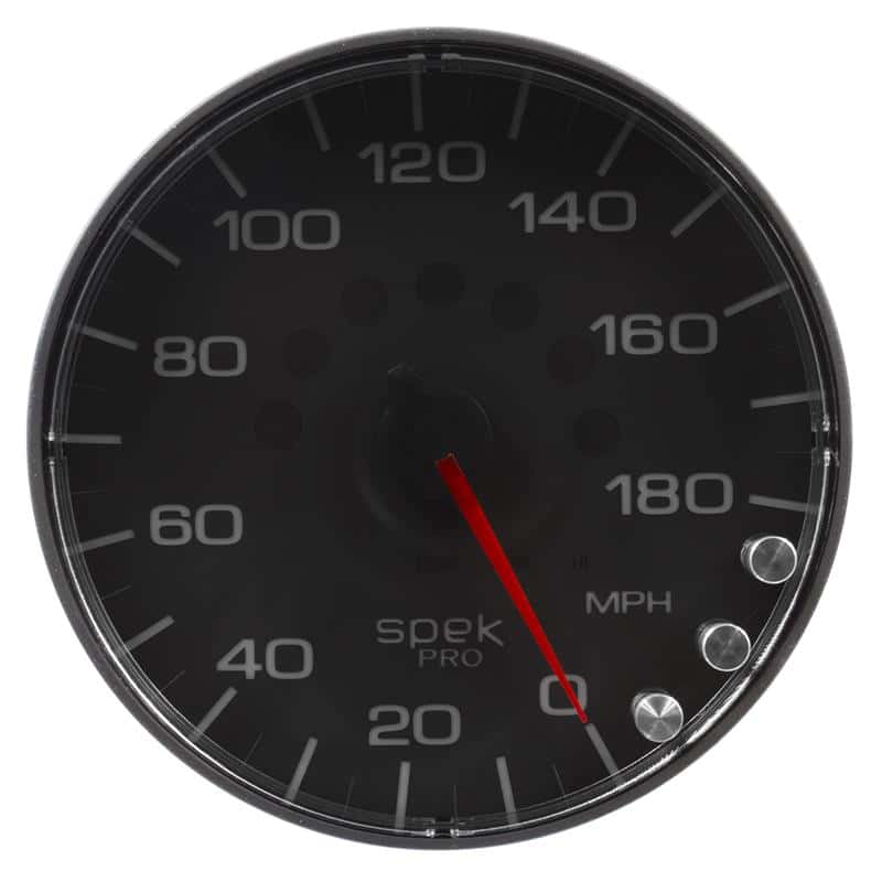 AutoMeter — Autometer Spek-Pro Gauge Speedometer 5in 180 Mph Elec. Programmable Black/Black
GA 5" SPEEDO BFB SPK - view 3