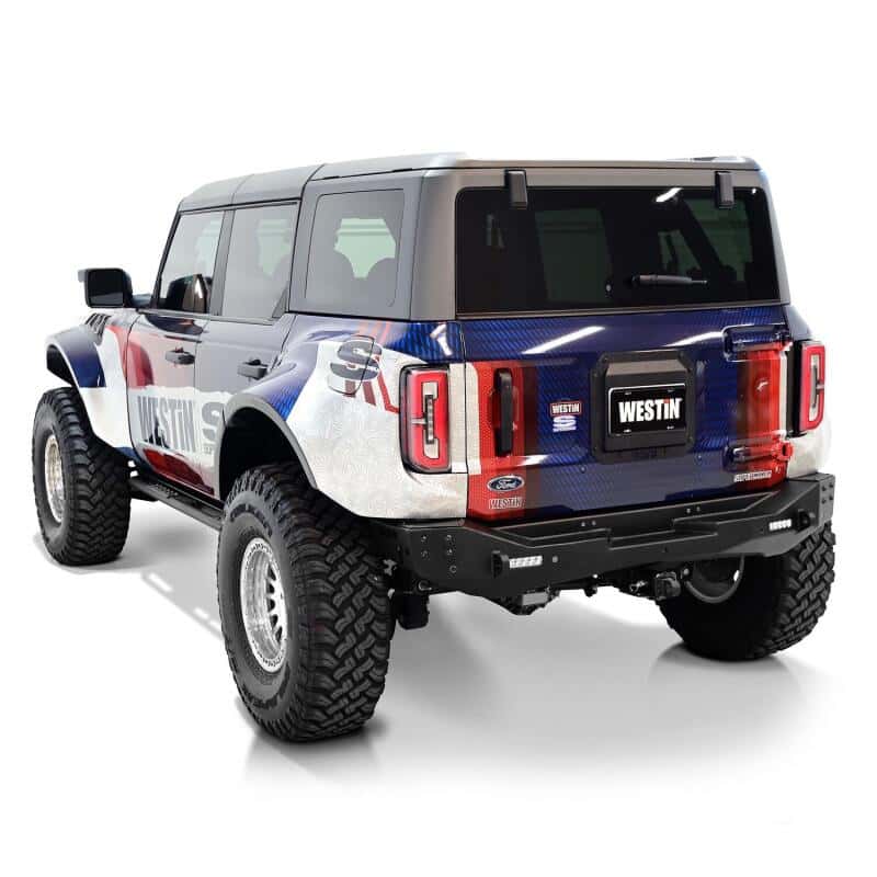Westin — Westin 21-25 Ford Bronco (Excl. Sport) Spare Tire Delete Plate - Tex. Blk
Rear Delete Plate - view 3