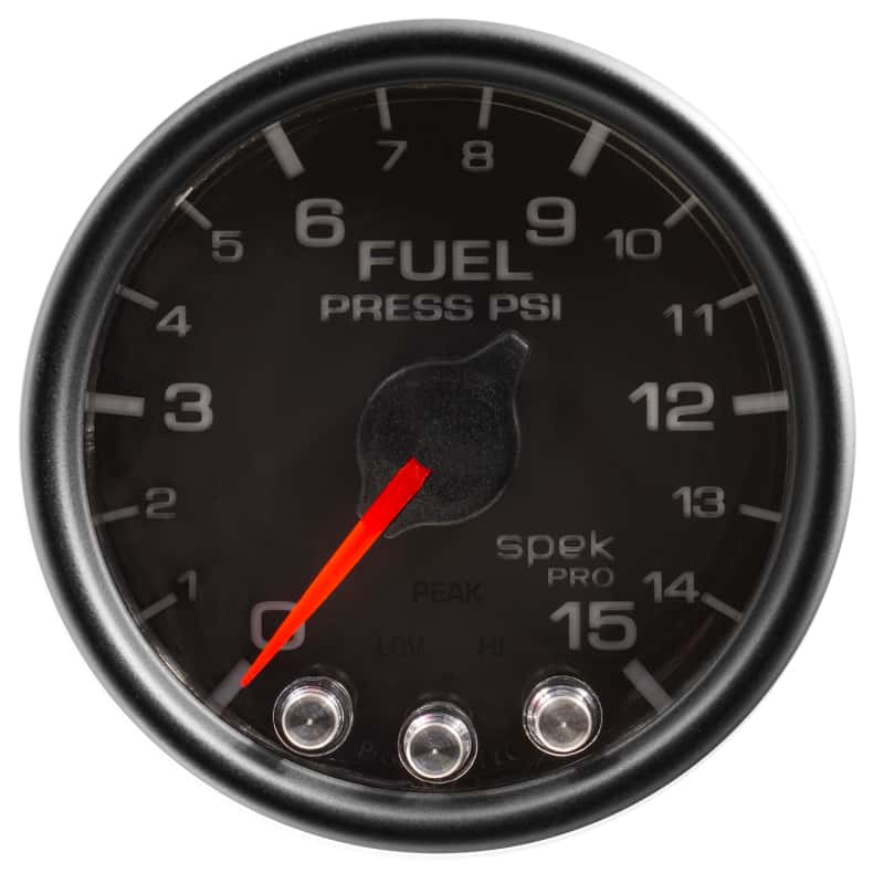 AutoMeter — Autometer Spek-Pro Gauge Fuel Press 2 1/16in 15psi Stepper Motor W/Peak & Warn Blk/Blk
GA 2" FP 15 BCB SPEK - view 3