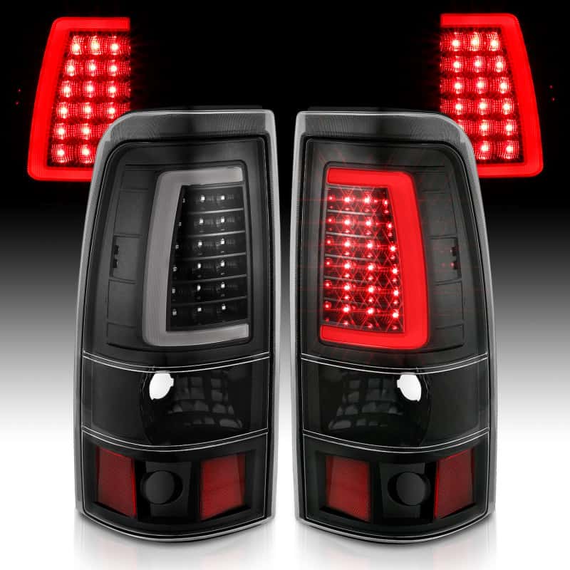 ANZO — ANZO 2003-2006 Chevy Silverado 1500 LED Taillights Plank Style Black w/Clear Lens - view 6