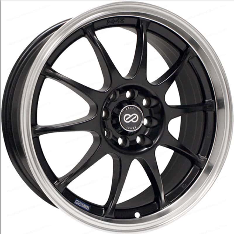 Enkei — Enkei J10 17x7 4x100/108 42mm Offset 72.62mm Bore Dia Matte Black w/ Machined Lip Wheel - view 1
