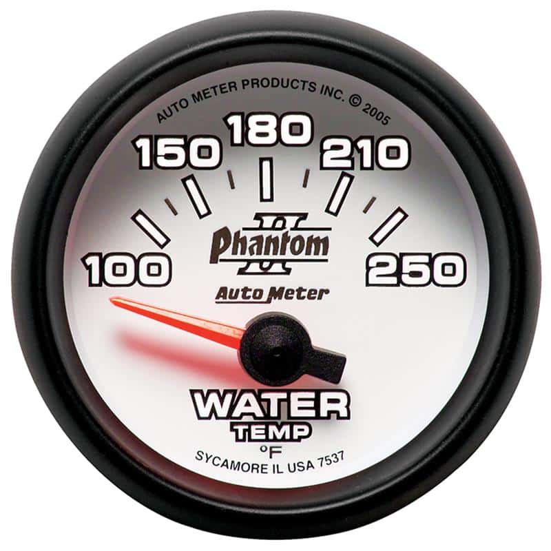 AutoMeter — Autometer Phantom II 52.4mm SSE 100-250 Deg F Water Temperature Gauge
2-1/16" WATER TEMP, - view 2