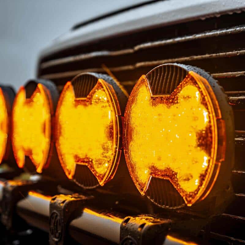 KC HiLiTES — KC HiLiTES SlimLite 8in. LED Light Shield Driving (Shield Only) - Amber - view 2