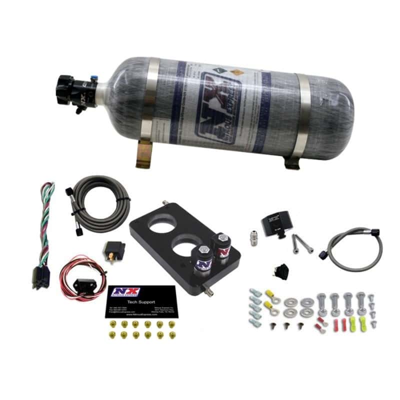 Nitrous Express — Nitrous Express 05-10 Ford Mustang 4.6L 3 Valve Nitrous Plate Kit (50-150HP) w/12lb Bottle
Injection System Kit
N2OSys - view 1