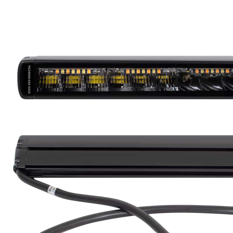 Go Rhino — Go Rhino Xplor Blackout Combo Series Sgl Row LED Light Bar w/Amber (Side/Track Mount) 20.5in. - Blk
BLKOUT - 20"LightBar - view 8