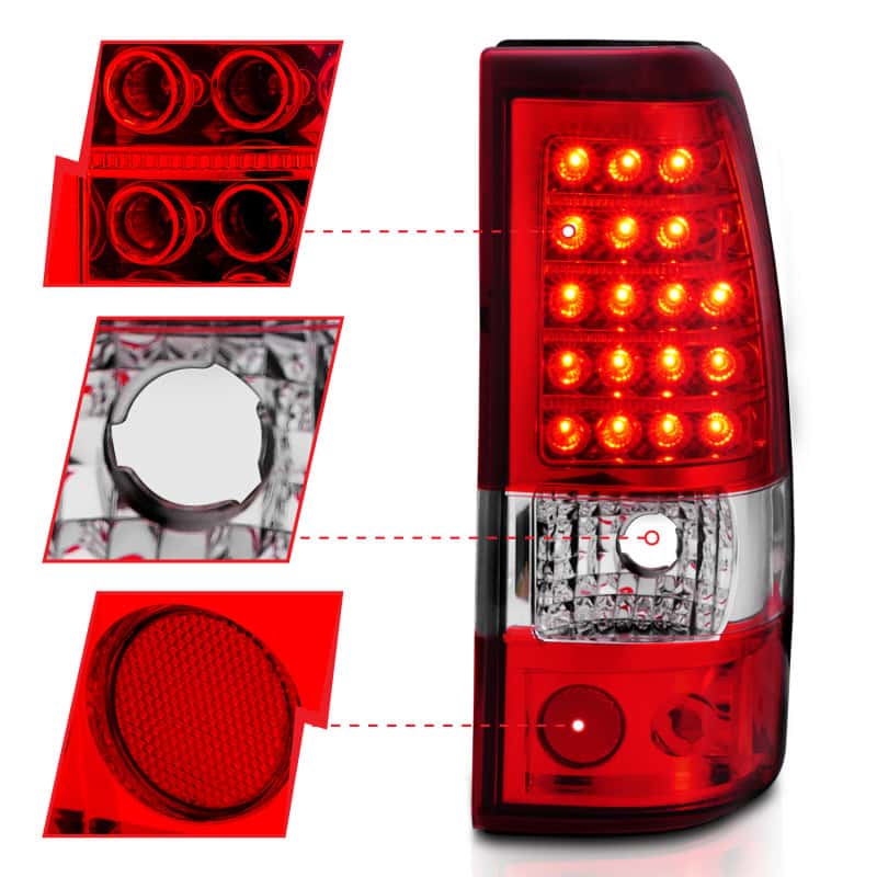 ANZO — ANZO 2003-2006 Chevrolet Silverado 1500 LED Taillights Red/Clear
TailLightSet - view 10