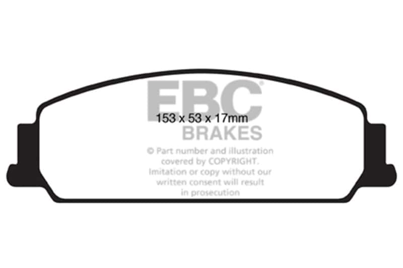 EBC — EBC 08-10 Pontiac G8 3.6 Bluestuff Front Brake Pads
Disc Brake Pad - view 4