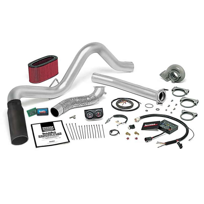 Banks Power — Banks Power 95.5-97 Ford 7.3L Auto Stinger-Plus System - SS Single Exhaust w/ Black Tip
Power/Efficiency Sys - view 2