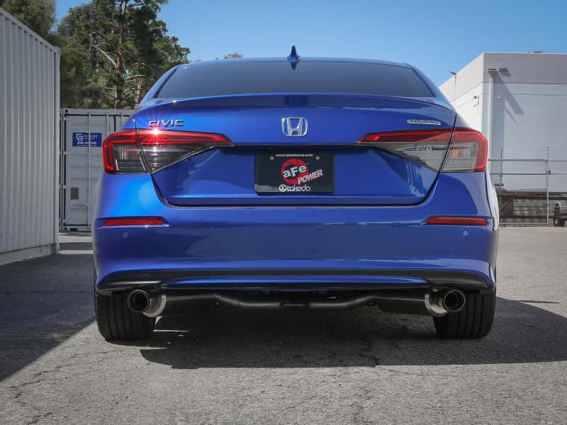 aFe — aFe Takeda 2.5in 304 SS Cat-Back Exhaust System w/CF Tips 2022+ Honda Civic L4-1.5L (t)
Cat-Back Exhaust - view 4