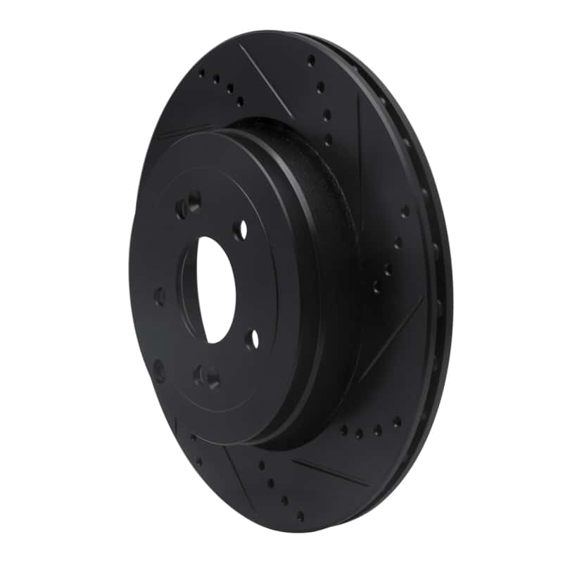 R1 Concepts — R1 10-16 Hyundai Genesis Coupe Rear Right Drilled & Slotted Black Brake Rotor
R1 Brake Rotor Drill - view 2