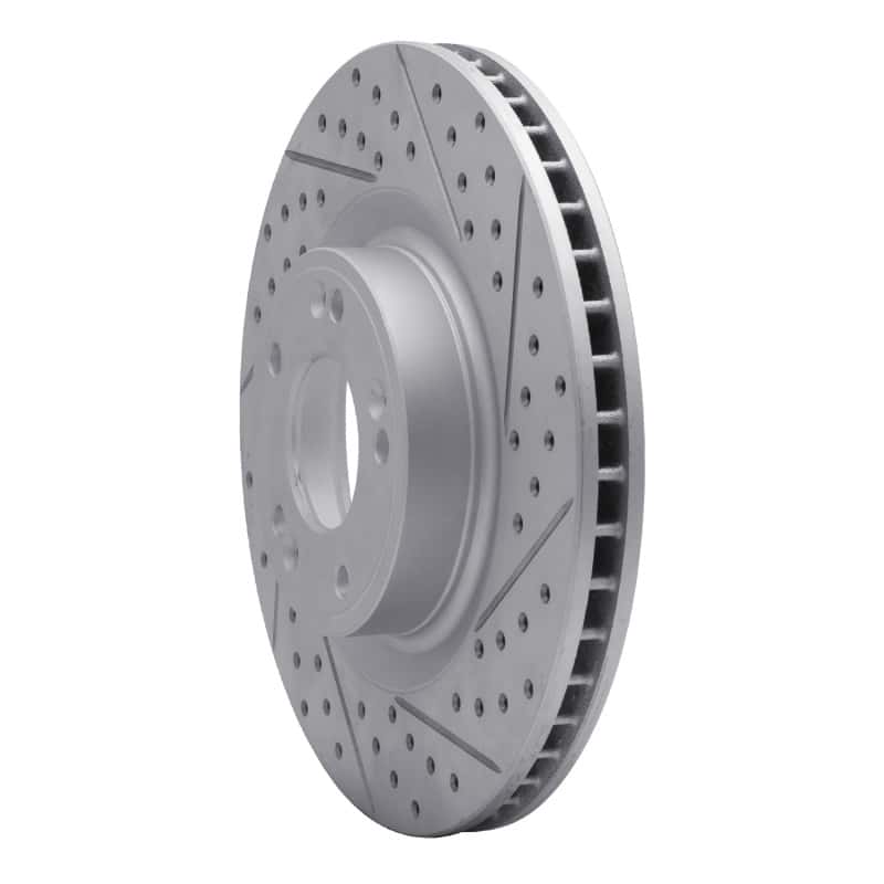 R1 Concepts — R1 09-11 Hyundai Genesis Sedan Front Right Drilled & Slotted Geo-Carbon Rotor - view 2