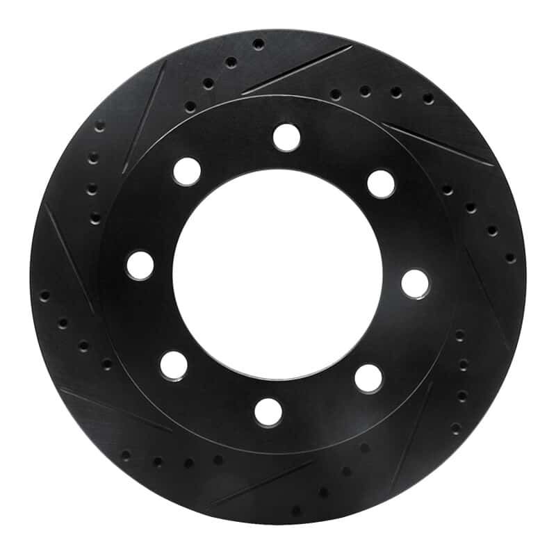 R1 Concepts — R1 99-99 Ford F-250 4WD (Super Duty) Front Left Drilled & Slotted Black Brake Rotor
R1 Brake Rotor Drill - view 1