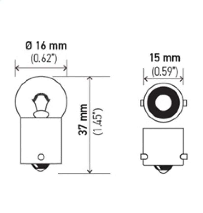 Hella — Hella Bulb 57 12V 3W BA9s G4.5
57 Incan Bulb - view 6