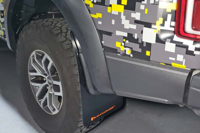 Rally Armor — Rally Armor 17-20 Ford F-150 Raptor Gen 2 Black UR Mud Flap w/White Logo
Mud Flap - view 7