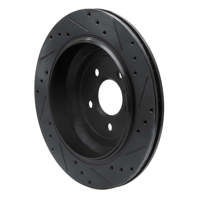 R1 Concepts — R1 06-12 Mercedes-Benz ML350 Rear Left Drilled & Slotted Black Brake Rotor
R1 Brake Rotor Drill - view 4