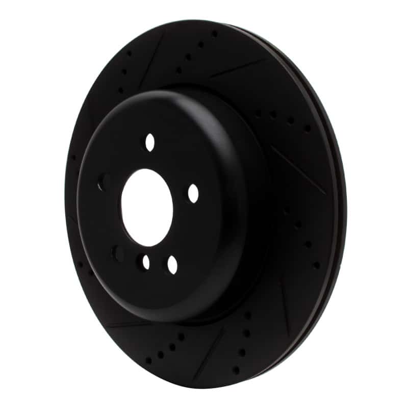 R1 Concepts — R1 17-25 BMW 430I Right Rear Drilled & Slotted Black Brake Rotor
R1 Brake Rotor Drill - view 2