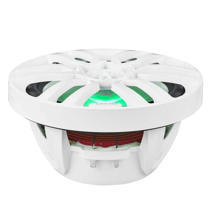 DS18 — DS18 NXL Series Coaxial Marine Speaker w/ RGB Lights 8in 2-Way 125 Watts RMS 4 ohm White - view 6