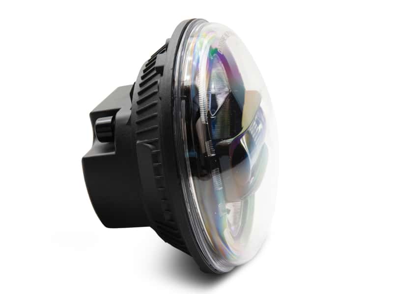 Raxiom — Raxiom 97-18 Jeep Wrangler TJ/JK Axial 7-Inch LED Headlights w/ DRL- Black Housing (Clear Lens)
Headlights - view 5