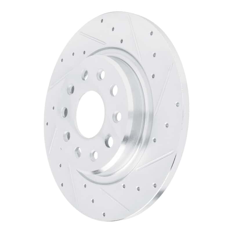 R1 Concepts — R1 22-25 Jeep Grand Cherokee Rear Right Drilled & Slotted Silver Brake Rotor - view 2