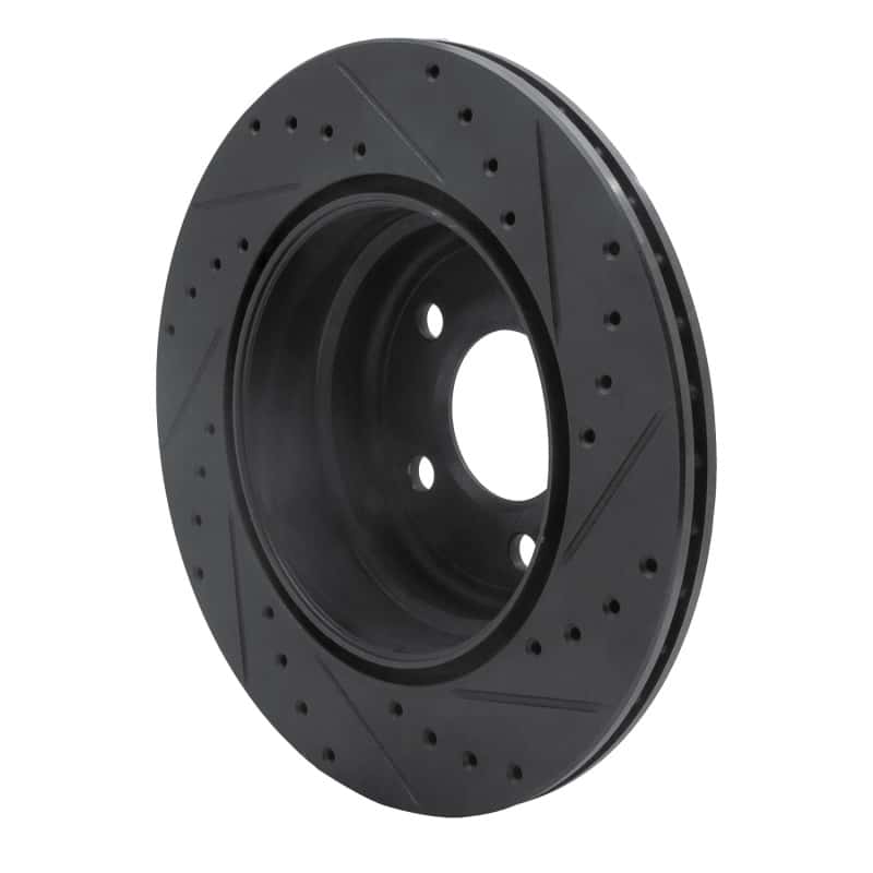 R1 Concepts — R1 07-19 BMW X5 Rear Left Drilled & Slotted Black Brake Rotor
R1 Brake Rotor Drill - view 4