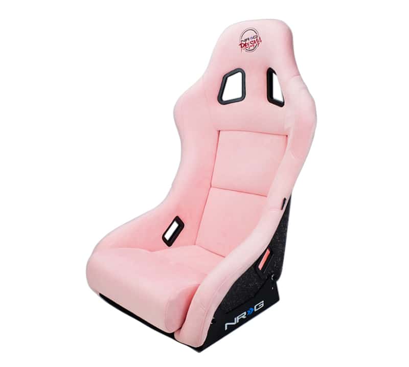 NRG — NRG FRP Bucket Seat Prisma Edition w/ Pearlized Back and Pink Alcantara (Medium) - view 8