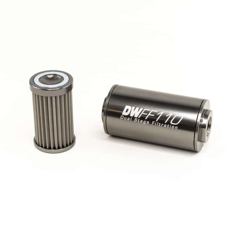DeatschWerks — DeatschWerks Stainless Steel 10AN 100 Micron Universal Inline Fuel Filter Housing Kit (110mm)
Filtration - view 1