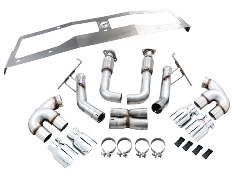 AWE Tuning — AWE Tuning 2020 Chevrolet Corvette (C8) Track Edition Exhaust - Quad Chrome Silver Tips
Track Exhaust - view 6