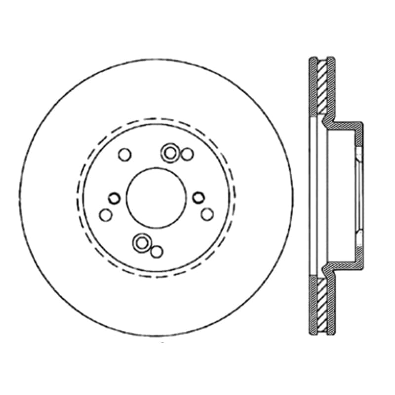 Stoptech — StopTech Nissan 370Z / 01-03 Acura CL / 06 EL / 04-09 TSX / 03-07 Honda Accord Coupe M/T / 05-08 Se
Slot/Drill Rotor - view 7