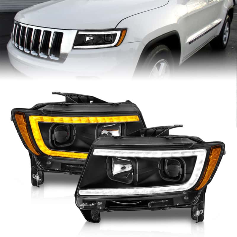 ANZO — ANZO 11-13 Jeep Grand Cherokee (Factory Halogen Only) Projector Headlights w/Light Bar Swtchbk Black
Head Light Set
HdLtSet - view 2